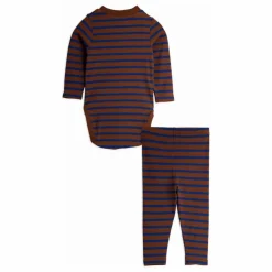 Ensemble Body et Legging Oiseau Coton Bio | Marron