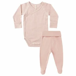 Ensemble Body et Pantalon à Pieds Coton Bio | Rose