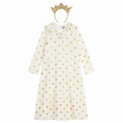 Ensemble Chemise de Nuit et Tiare Pailletée | Ecru