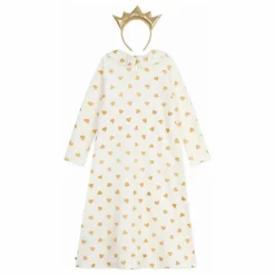 Ensemble Chemise de Nuit et Tiare Pailletée | Ecru