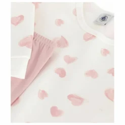 Ensemble Chemise de Nuit et Legging Cœurs Coton Bio | Rose