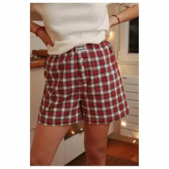 Ensemble Court Carreaux Tartan | Rouge