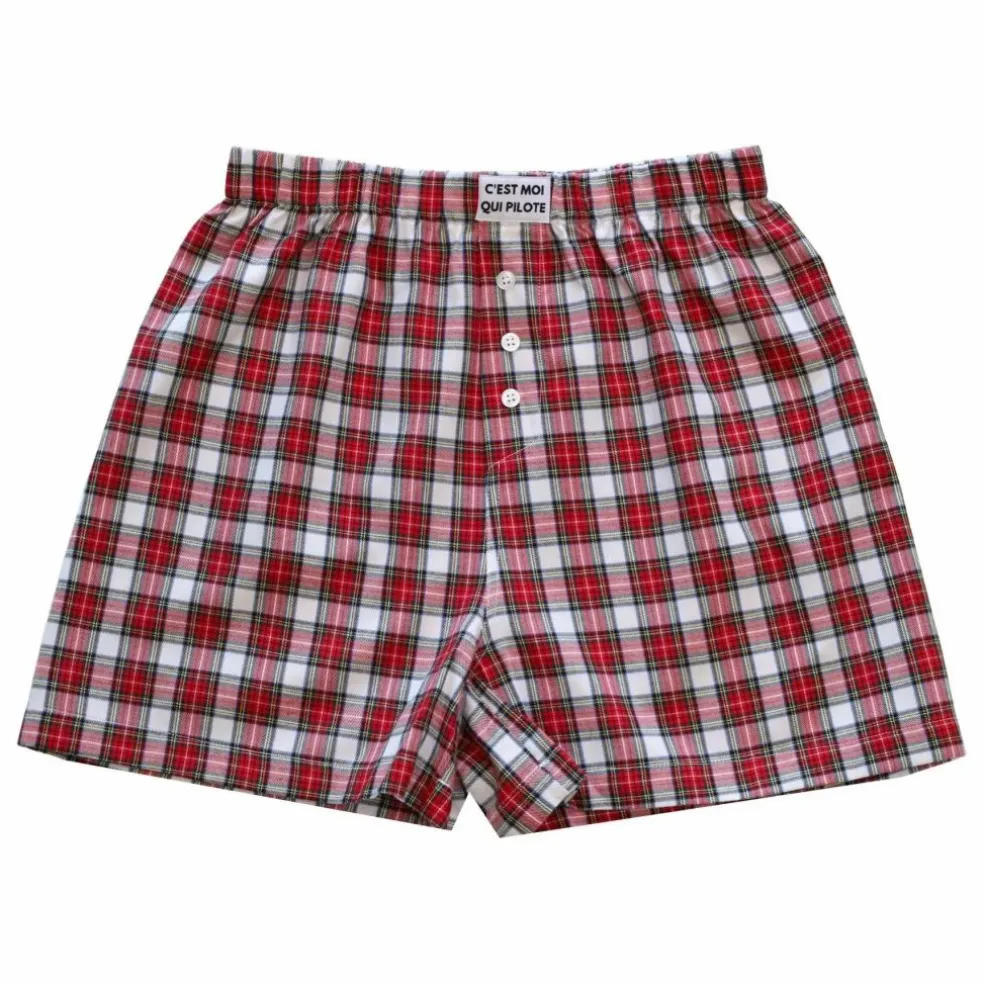 Ensemble Court Carreaux Tartan | Rouge