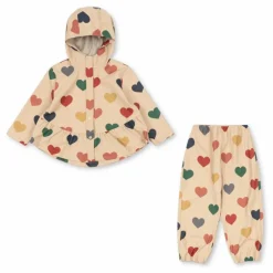 Ensemble de Pluie Faire Cœurs | Beige