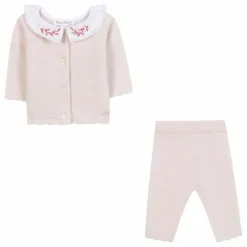 Ensemble Gilet et Pantalon Laine | Rose pâle