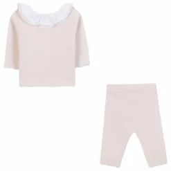 Ensemble Gilet et Pantalon Laine | Rose pâle