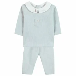 Ensemble Pull et Legging Brodé | Bleu Clair
