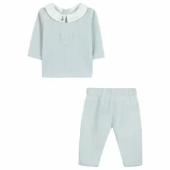 Ensemble Pull et Legging Brodé | Bleu Clair