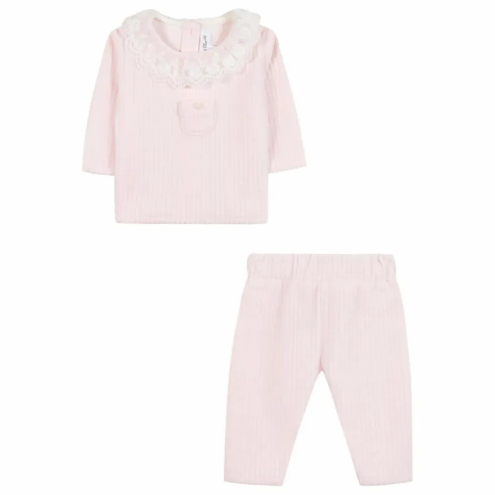 Ensemble Pull et Legging Côtelé | Rose pâle