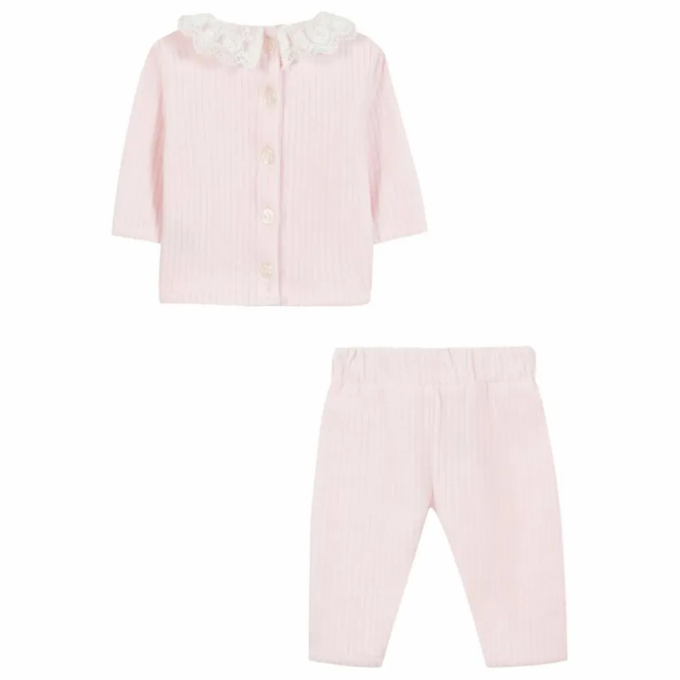 Ensemble Pull et Legging Côtelé | Rose pâle