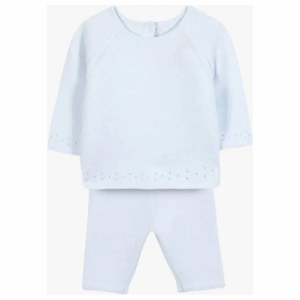 Ensemble Pull et Legging Maille | Bleu ciel