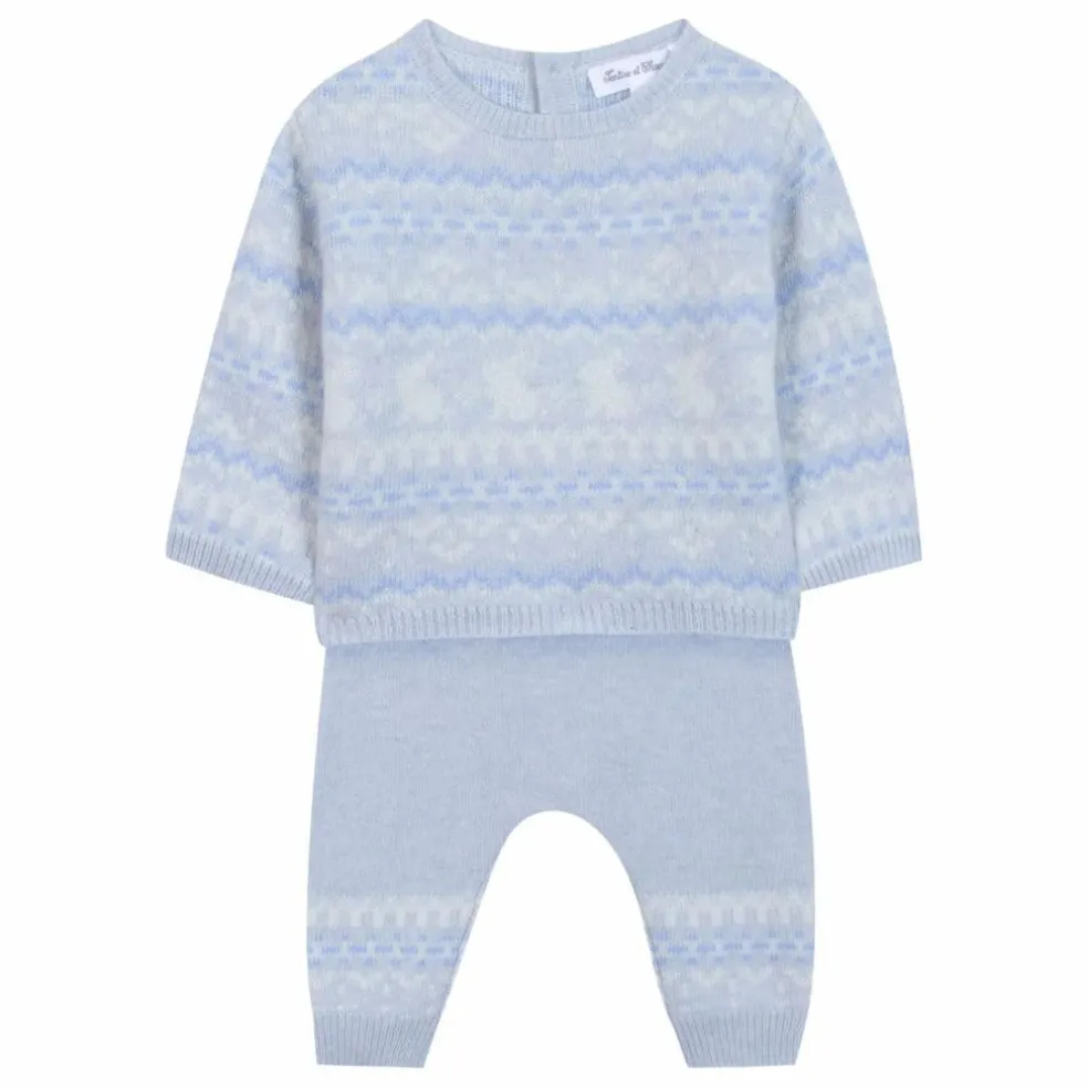 Ensemble Pull et Legging Cachemire | Bleu Clair
