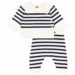 Ensemble Pull et Pantalon Marinière Laine | Ecru