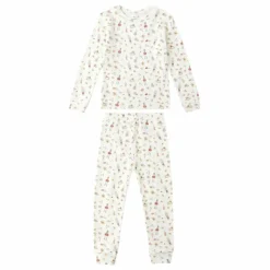 Ensemble Pyjama Festive Coton Bio | Ivoire