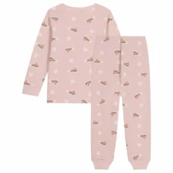 Ensemble Pyjama Molleton Cœurs | Rose