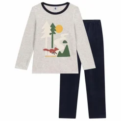 Ensemble Pyjama Velours Renard | Gris chiné