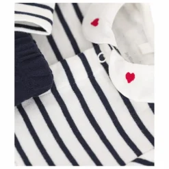 Ensemble Robe et Legging Rayures | Bleu marine