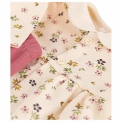 Ensemble Robe et Leggings Fleurs | Beige