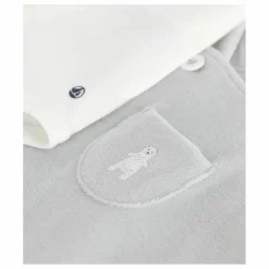 Ensemble Salopette et Body Ours Coton Bio | Gris