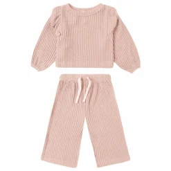 Ensemble Sweat et Pantalon Maille Bamboo | Rose