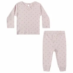 Ensemble T-shirt et Legging Pointelle Coton Bio | Lilas