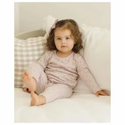 Ensemble T-shirt et Legging Pointelle Coton Bio | Lilas