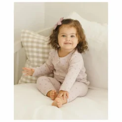 Ensemble T-shirt et Legging Pointelle Coton Bio | Lilas