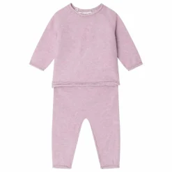 Ensemble T-shirt et Legging Loana Maille Coton Bio | Lilas