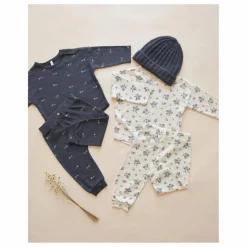 Ensemble T-shirt et Pantalon Fleuri | Ecru