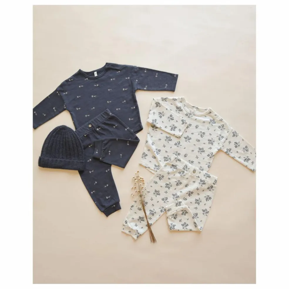 Ensemble T-shirt et Pantalon Fleuri | Ecru