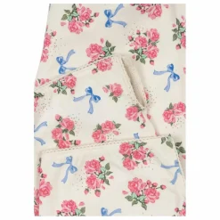 Ensemble T-shirt et Pantalon Gio Fleuri Coton Bio | Ecru