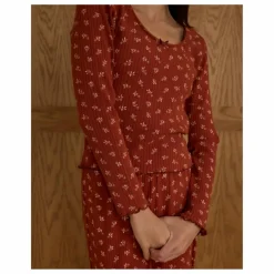 Ensemble T-shirt et Pantalon Côtelé Ditsy | Rouille