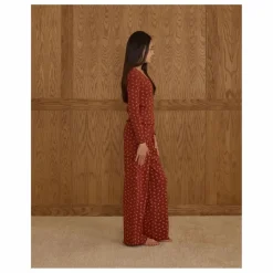 Ensemble T-shirt et Pantalon Côtelé Ditsy | Rouille