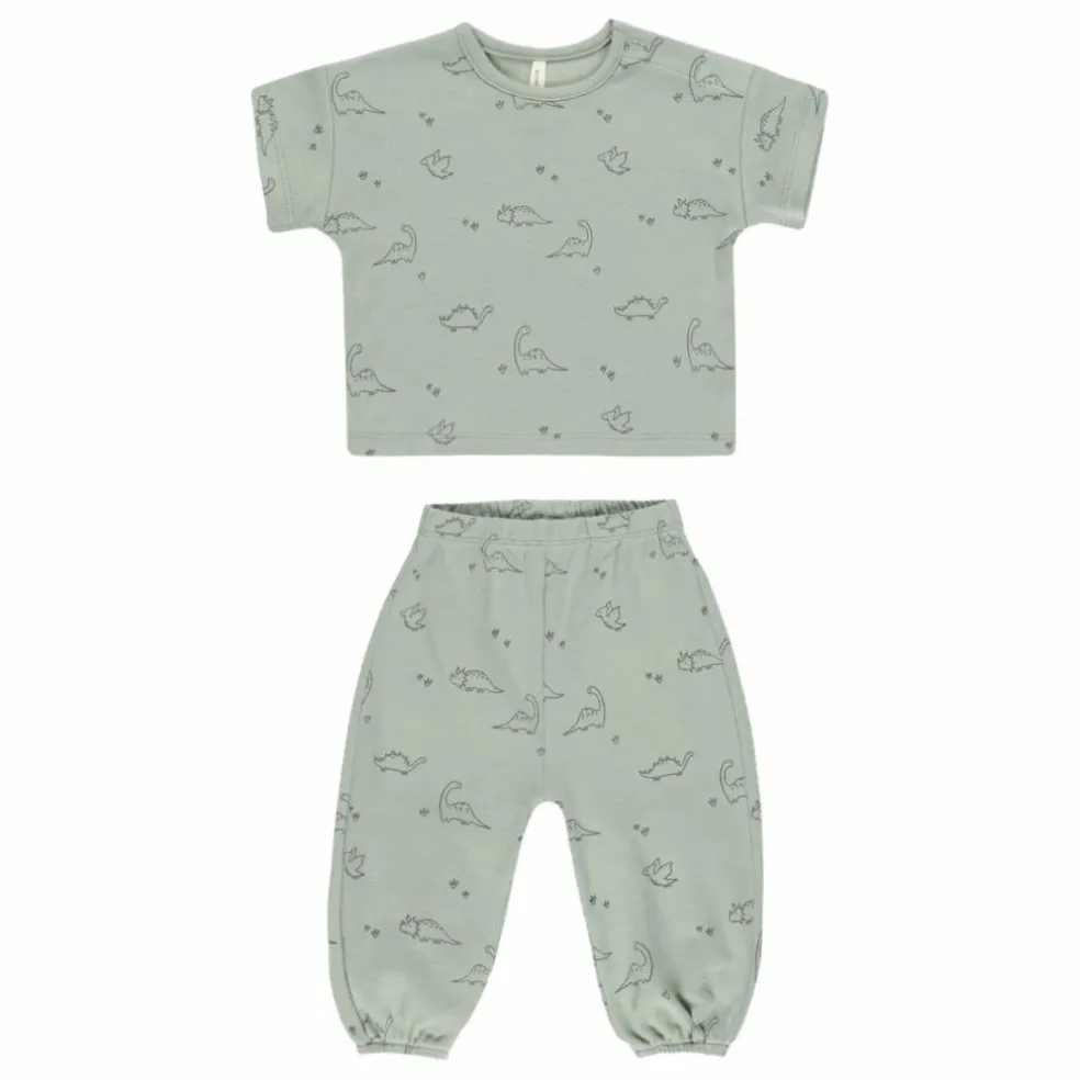 Ensemble T-shirt et Pantalon | Vert céladon