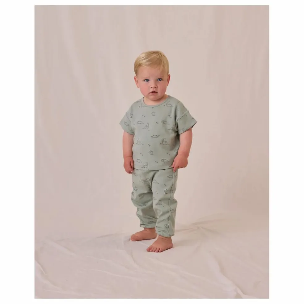 Ensemble T-shirt et Pantalon | Vert céladon