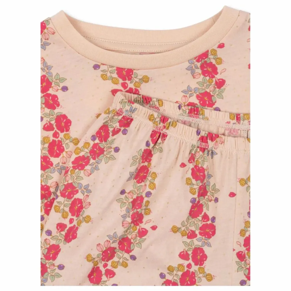 Ensemble T-Shirt et Short Famo Volant Coton Bio | Rose pâle