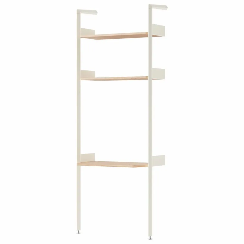 Etagère avec bureau en chêne Rombe IF2 | Ivoire