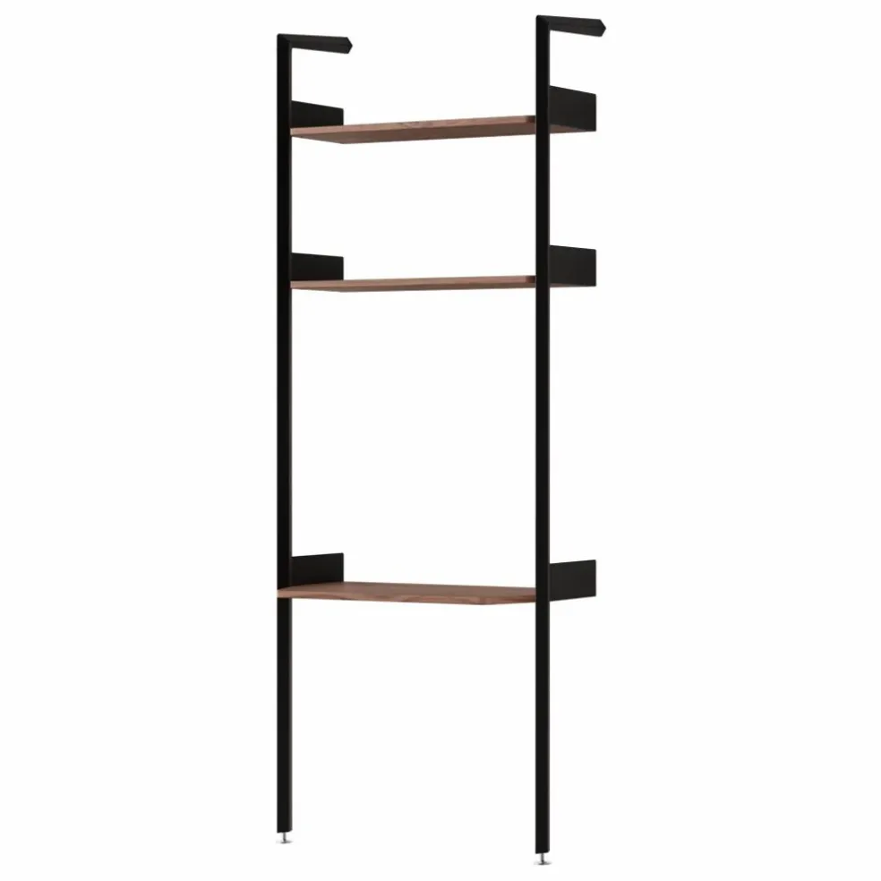 Etagère avec bureau en noyer Rombe IF2 | Anthracite