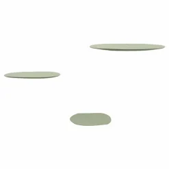 Etagères en céramique Isola, Studio Brichetziegler - Set de 3 | Vert olive