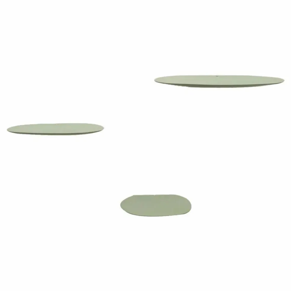 Etagères en céramique Isola, Studio Brichetziegler - Set de 3 | Vert olive