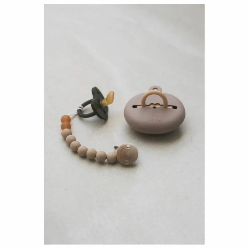 Etui à tétine en caoutchouc naturel | Beige