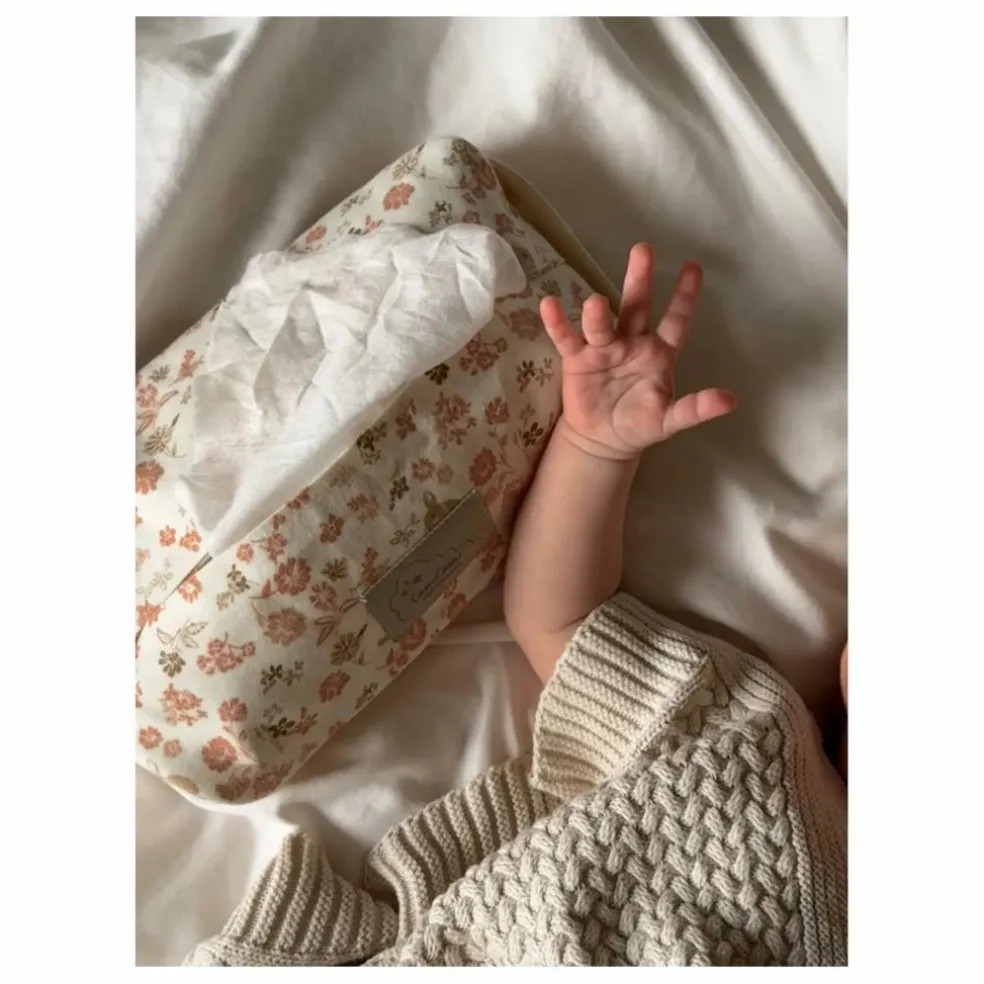 Etui pour lingettes Augusta | Rose pêche