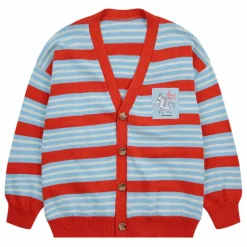 Exclusivité Bobo Choses x Smallable - Cardigan Coton Bio Rayé | Bleu
