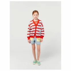 Exclusivité Bobo Choses x Smallable - Cardigan Coton Bio Rayé | Bleu