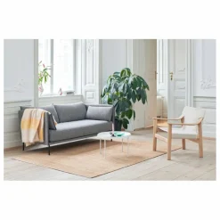 Fauteuil Bernard en chêne et toile, Shane Schneck