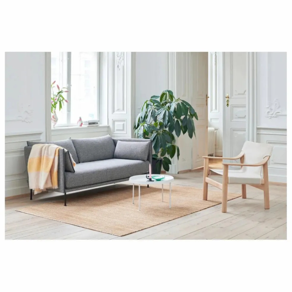 Fauteuil Bernard en chêne et toile, Shane Schneck