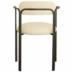 Fauteuil colombe, assise en bouclette | Crème