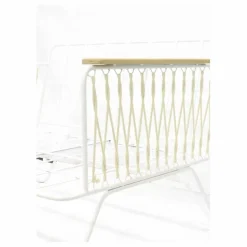 Fauteuil Croisette blanc epoxy, coton | Blanc