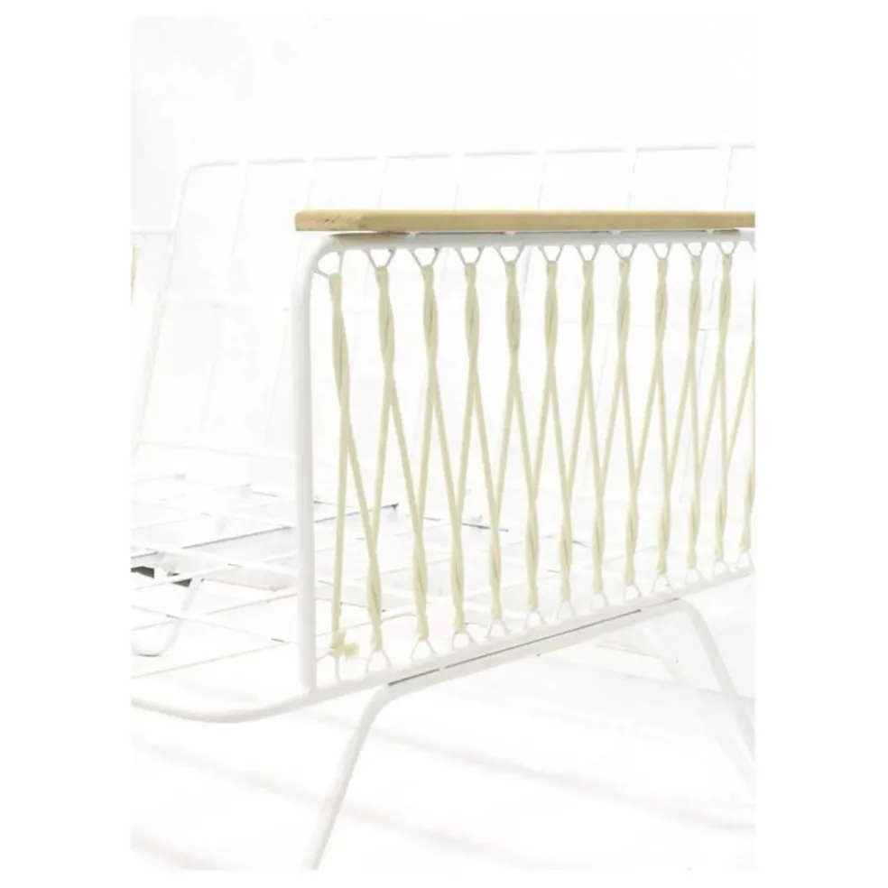 Fauteuil Croisette blanc epoxy, coton | Blanc