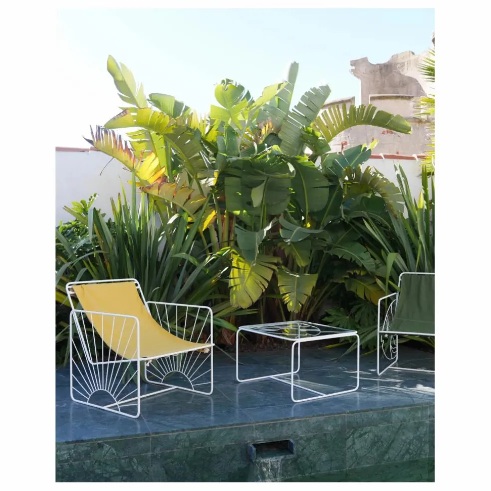 Fauteuil Eldorado outdoor soleil en toile déperlante | Blanc